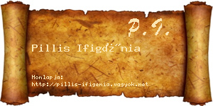 Pillis Ifigénia névjegykártya